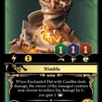 Enchanted hat with a candles