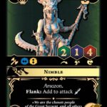 Obsidian Amazon with Spear and Sword