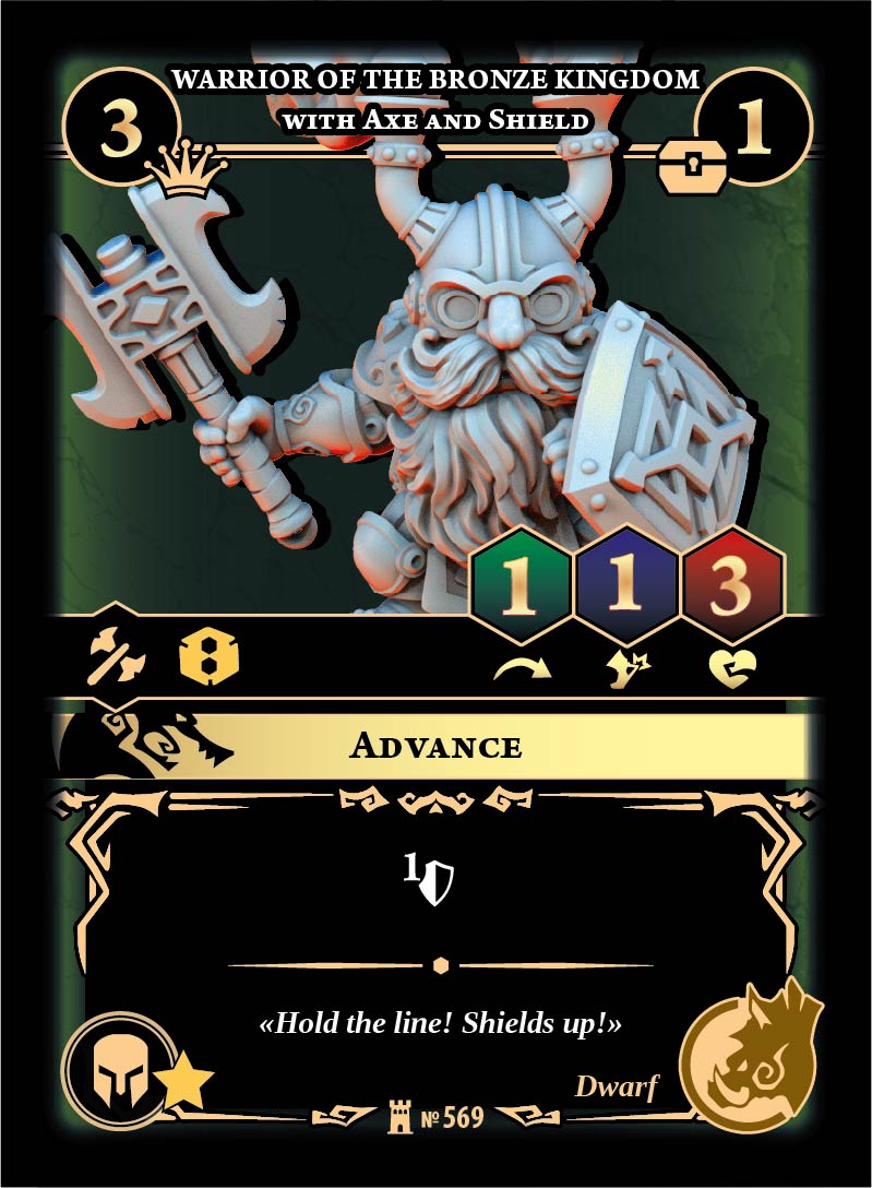 Warrior of the Bronze Kingdom with Axe and Shield - Image 1