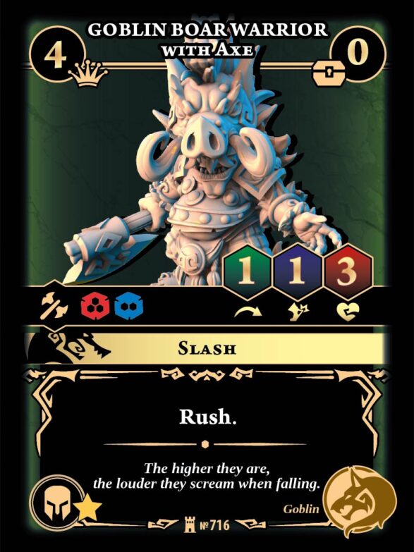 Goblin Boar Warrior with Axe