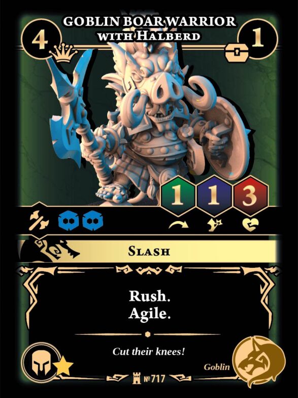 Goblin Boar Warrior with Halberd