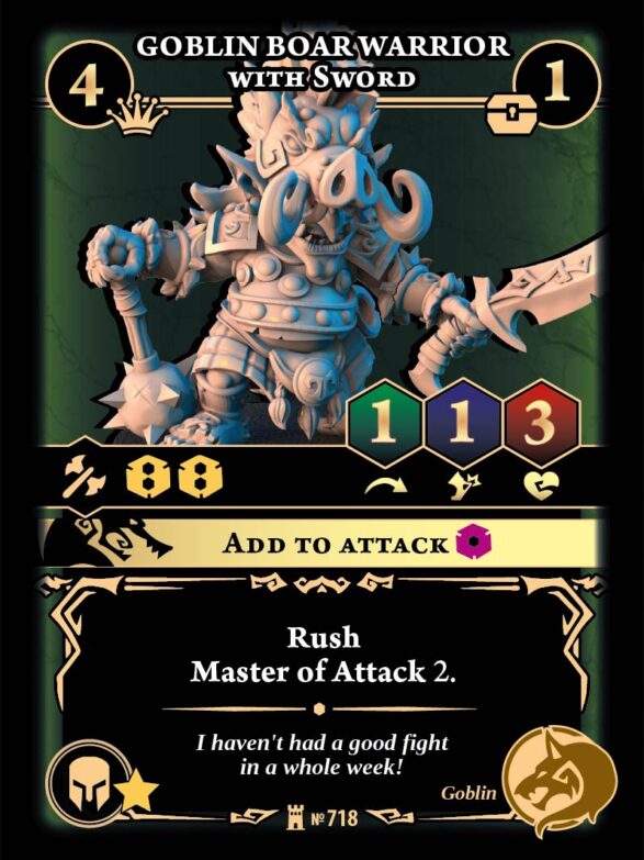 Goblin Boar Warrior with Sword