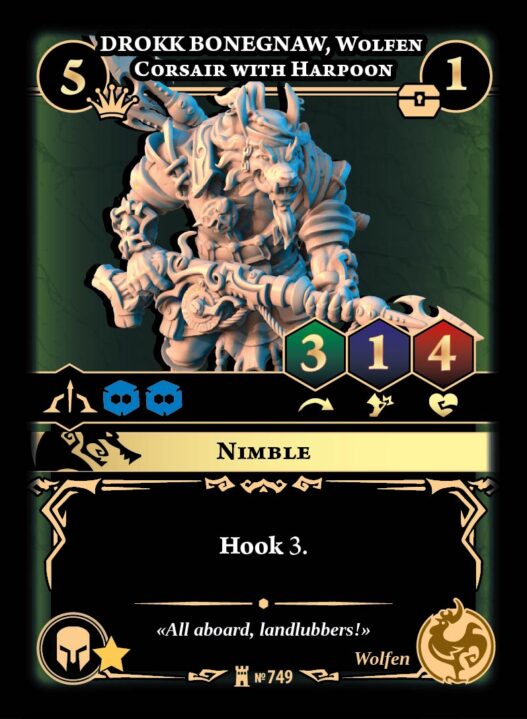 Drokk Bonegnaw, Wolfen Corsair with Harpoon - Image 1