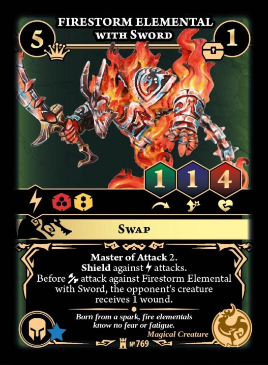 Firestorm Elemental with Sword - Image 1