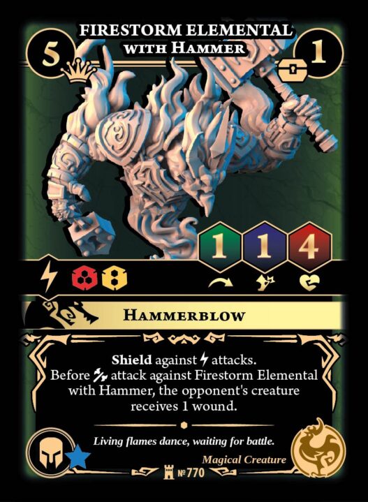 Firestorm Elemental with Hammer - Image 1