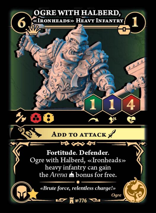 Ogre with Halberd, “Ironheads” Heavy Infantry - Image 1