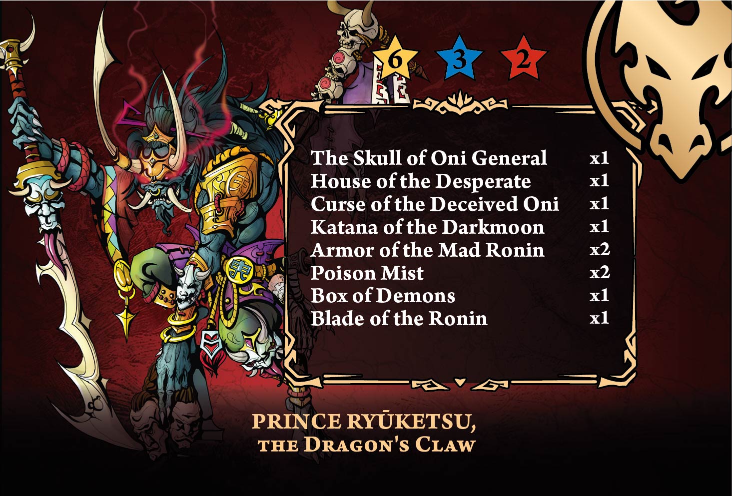 DMF character oni_832 PRINCE RYŪKETSU back Prince Ryūketsu, the Dragon's Claw - Image 2