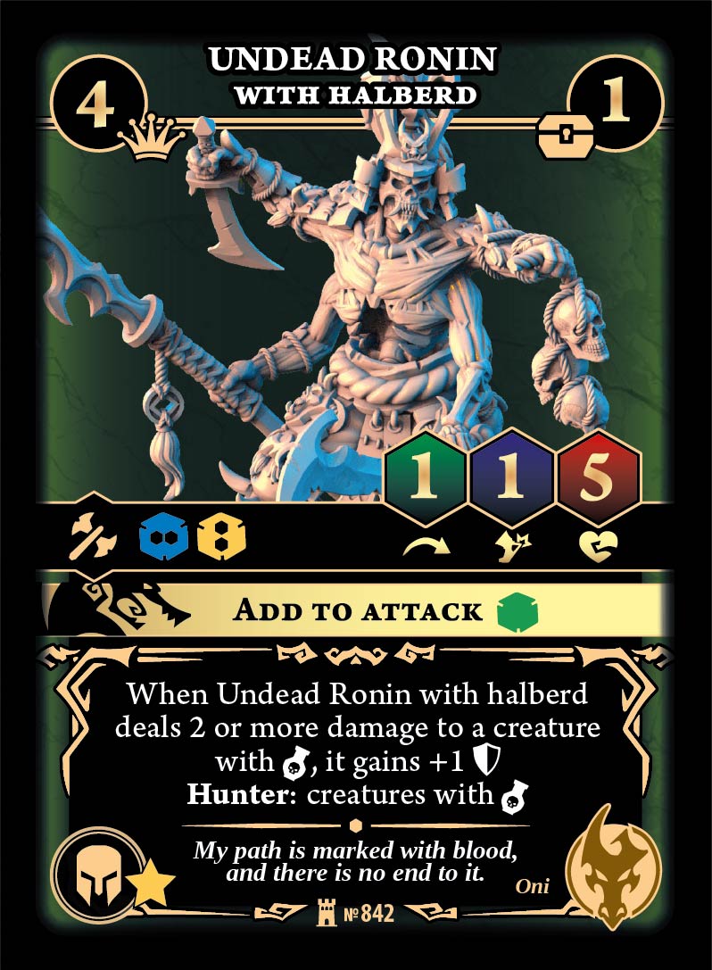 DMF character oni_842 Undead Ronin with halberd Undead Ronin with halberd - Image 1