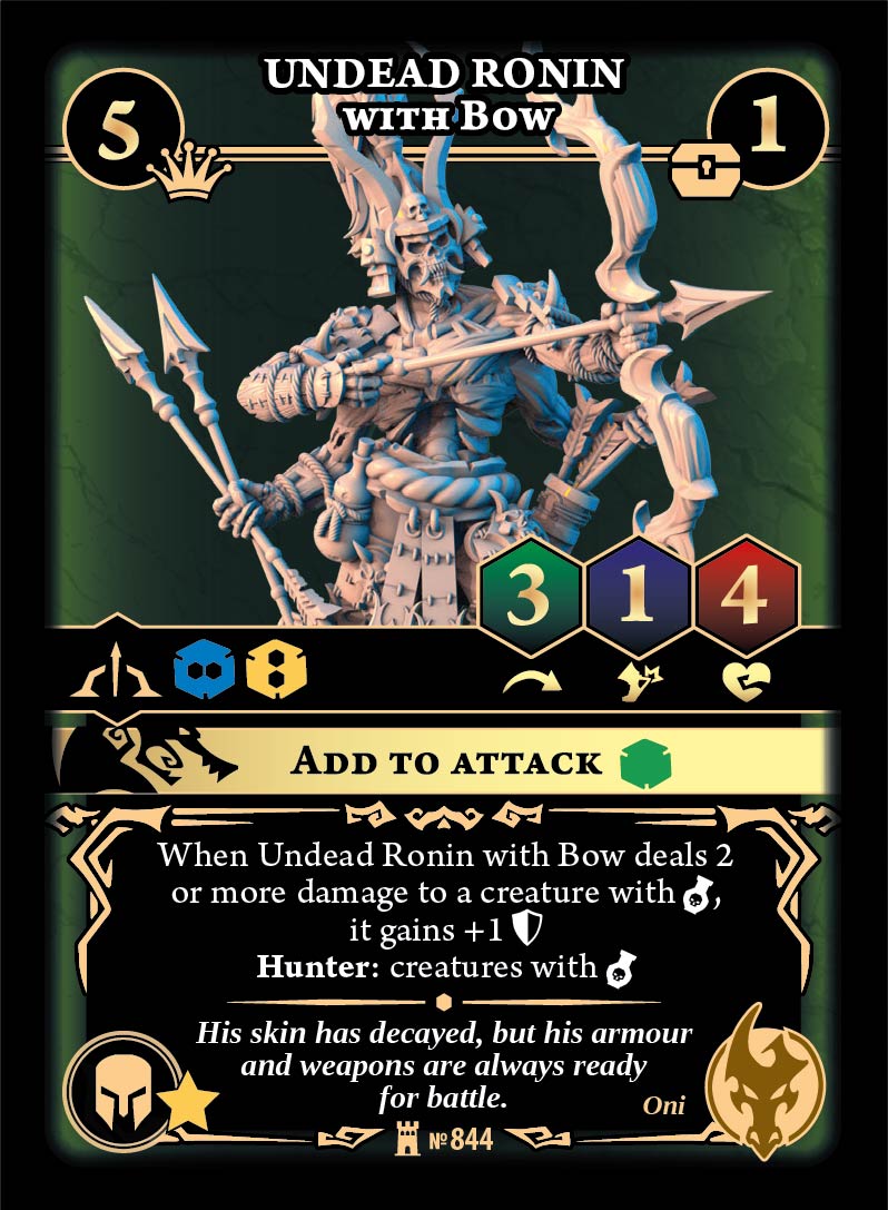 DMF character oni_844 Undead Ronin with Bow Undead Ronin with Bow - Image 1