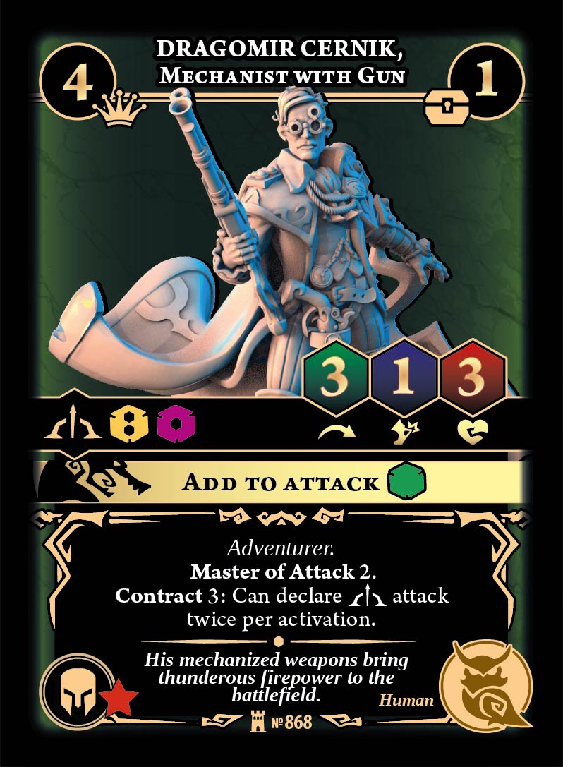 Guild of Monster Hunters_868 Dragomir Cernik, Mechanist with Gun Dragomir Cernik, mechanist with gun - Image 1