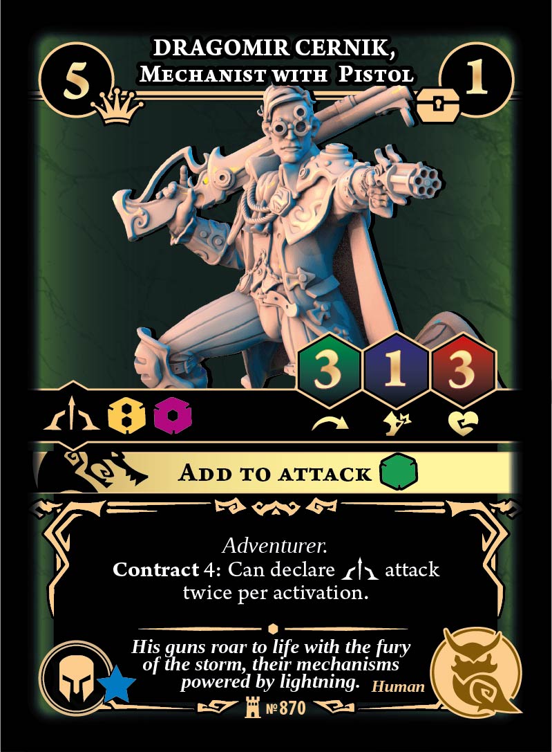 Guild of Monster Hunters_870 Dragomir Cernik, Mechanist with Pistol Dragomir Cernik, mechanist with pistol - Image 1