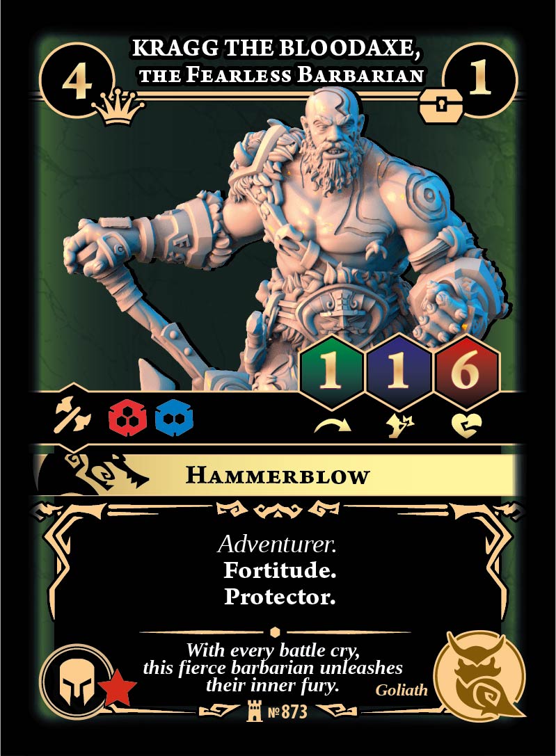 Guild of Monster Hunters_873 Kragg the Bloodaxe, the Fearless Barbarian Kragg the Bloodaxe, the Fearless Barbarian - Image 1