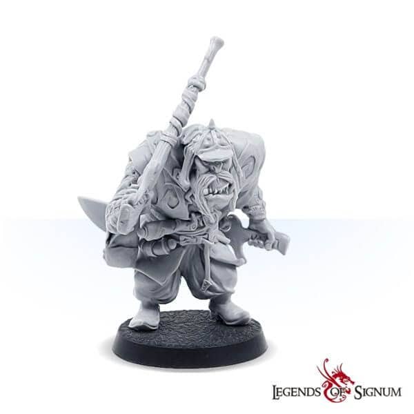 Orc soldier with a rifle fantasy resin miniature