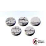 City Street (Ruins) Bases, Round 25mm (5pcs)
