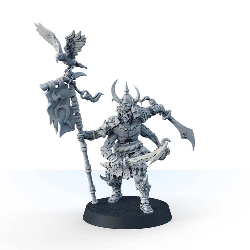 LOS-3557-4 Undead Ronin with Banner - Image 1
