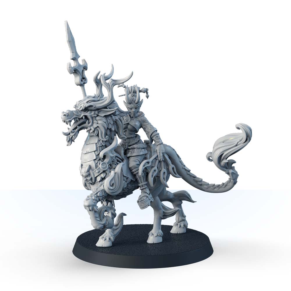 LOS-3561-3 Akai Hana, Kirin Rider with Spear - Image 1